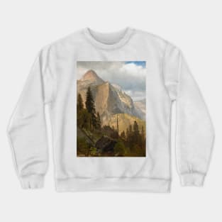 North Dome, Yosemite Valley by Albert Bierstadt Crewneck Sweatshirt